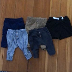 Baby boy pants bundle 4 long pants 1 shorts